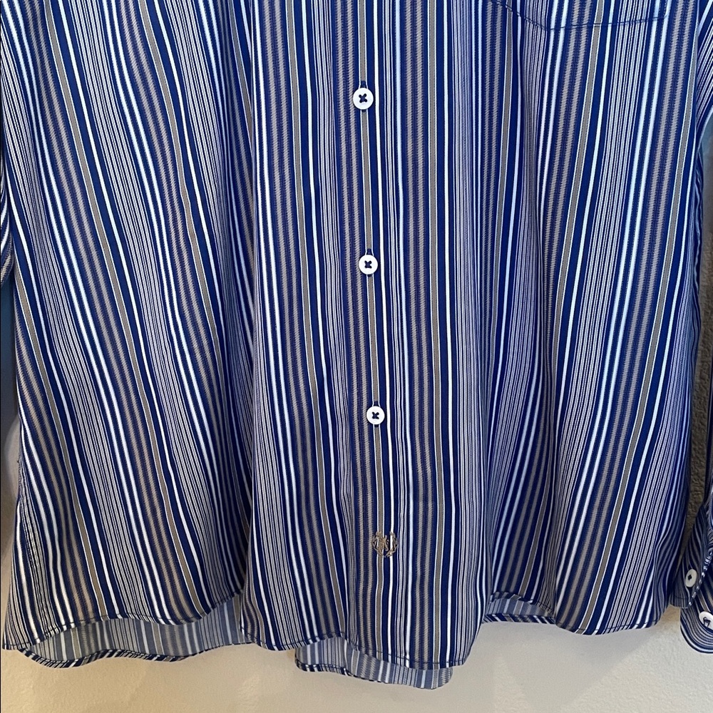 Bugatchi Uomo Collared Button Down Dress Shirt Si… - image 3